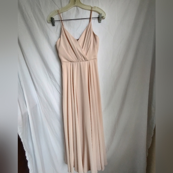 Lulu's Peach Full Length Evening Gown  Sz Small - Picture 4 of 8
